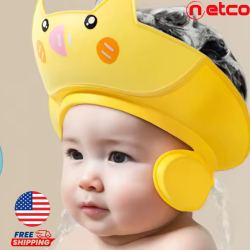 🌊👶 “Adiós Lágrimas en la Ducha 🚿💖 | Gorro Protector de Baño para Bebés 😍✨ Cabello Limpio sin Agua en los Ojos”