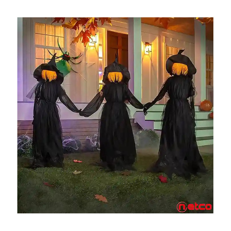 Evergreen Juego de 3 brujas LED negras de Halloween Evergreen Juego de 3 brujas LED negras de Halloween