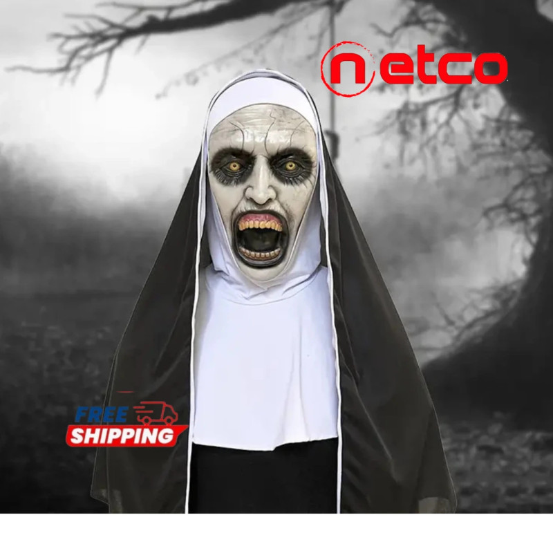 😈 Máscara Realista de Monja Endemoniada – ¡Terror Garantizado! 👻 😈 Máscara Realista de Monja Endemoniada – ¡Terror Garantizado! 👻