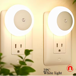 2 luces nocturnas inteligentes con sensor de luz