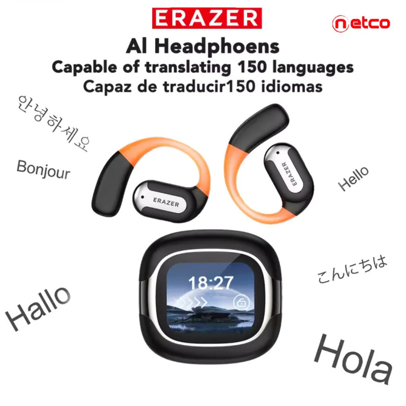Auriculares Bluetooth ERAZER XF32 – Traducción en Tiempo Real + Bajos Potentes para Deporte y Viajes Auriculares Bluetooth ERAZER XF32 – Traducción en Tiempo Real + Bajos Potentes para Deporte y Viajes