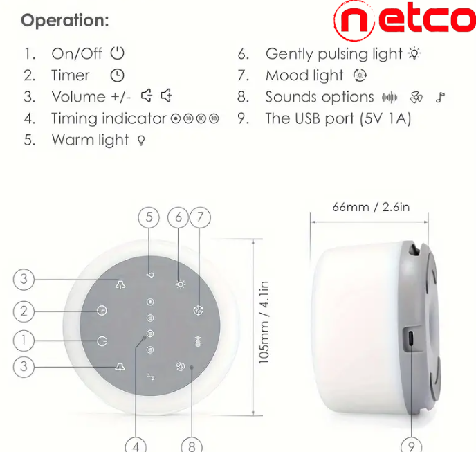 Portable white noise headphones for sleeping