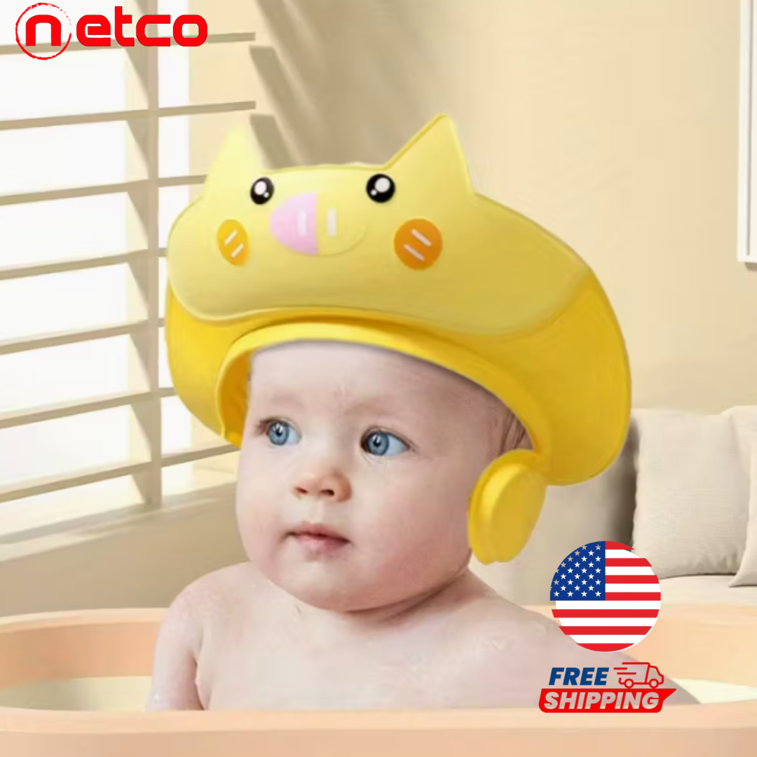 “Adiós Lágrimas en la Ducha  | Gorro Protector de Baño para Bebés ✨ Cabello Limpio sin Agua en los Ojos”