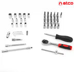 Kit de herramientas de reparación de automóviles de 46 piezas, juego de llaves de vaso