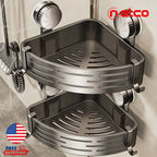 Stainless Steel Corner Bathroom Shelf – No Drilling Required