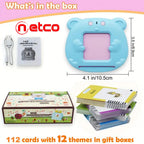 ️ 112 Cards 224 Words Pocket English Voice Flash Cards – Interactive Learning Toy for Kids