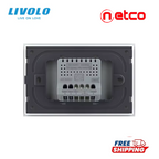 Interruptor de pared táctil Livolo | 1 pandilla 2 vías | Panel de vidrio templado EE. UU./AU | Interruptor de luz eléctrico inteligente 110-240V ⚡