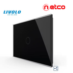 Interruptor de pared táctil Livolo | 1 pandilla 2 vías | Panel de vidrio templado EE. UU./AU | Interruptor de luz eléctrico inteligente 110-240V ⚡