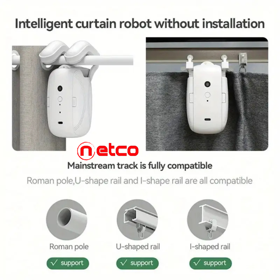 Tuya Smart Curtain Opener – Automatic WiFi Control | Comfort, Style & Smart Living at Home ✨