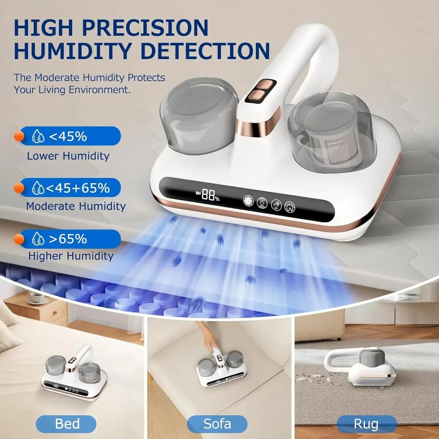 🛏️✨ Wireless UV-C Mattress Vacuum Cleaner & Mite Remover 🦠💨