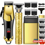 Men’s Beard & Hair Grooming Kit ✂️ | USB Rechargeable Trimmer + Electric Shaver — Precision & Style in One