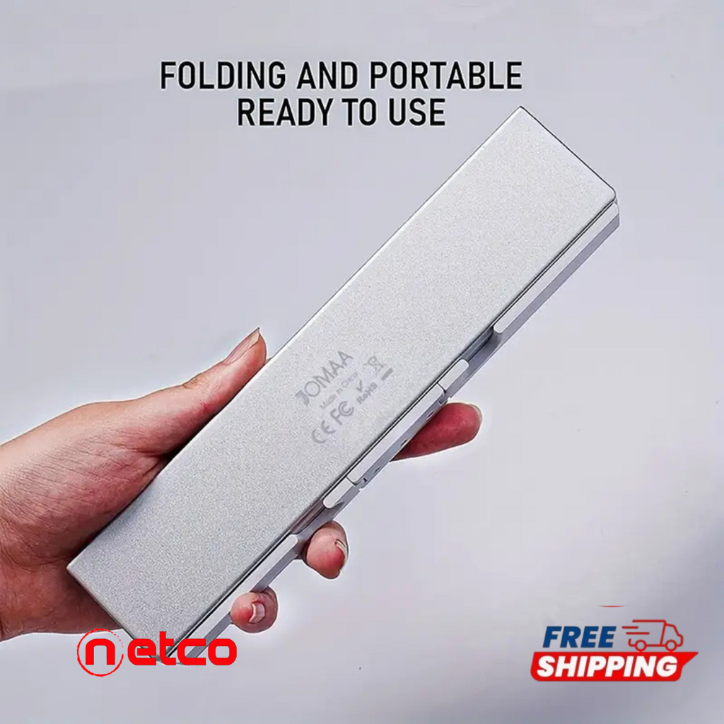 Mini Foldable Silent Keyboard  | USB Rechargeable & Portable — Perfect for iPad, Phone, and Travel ✈️