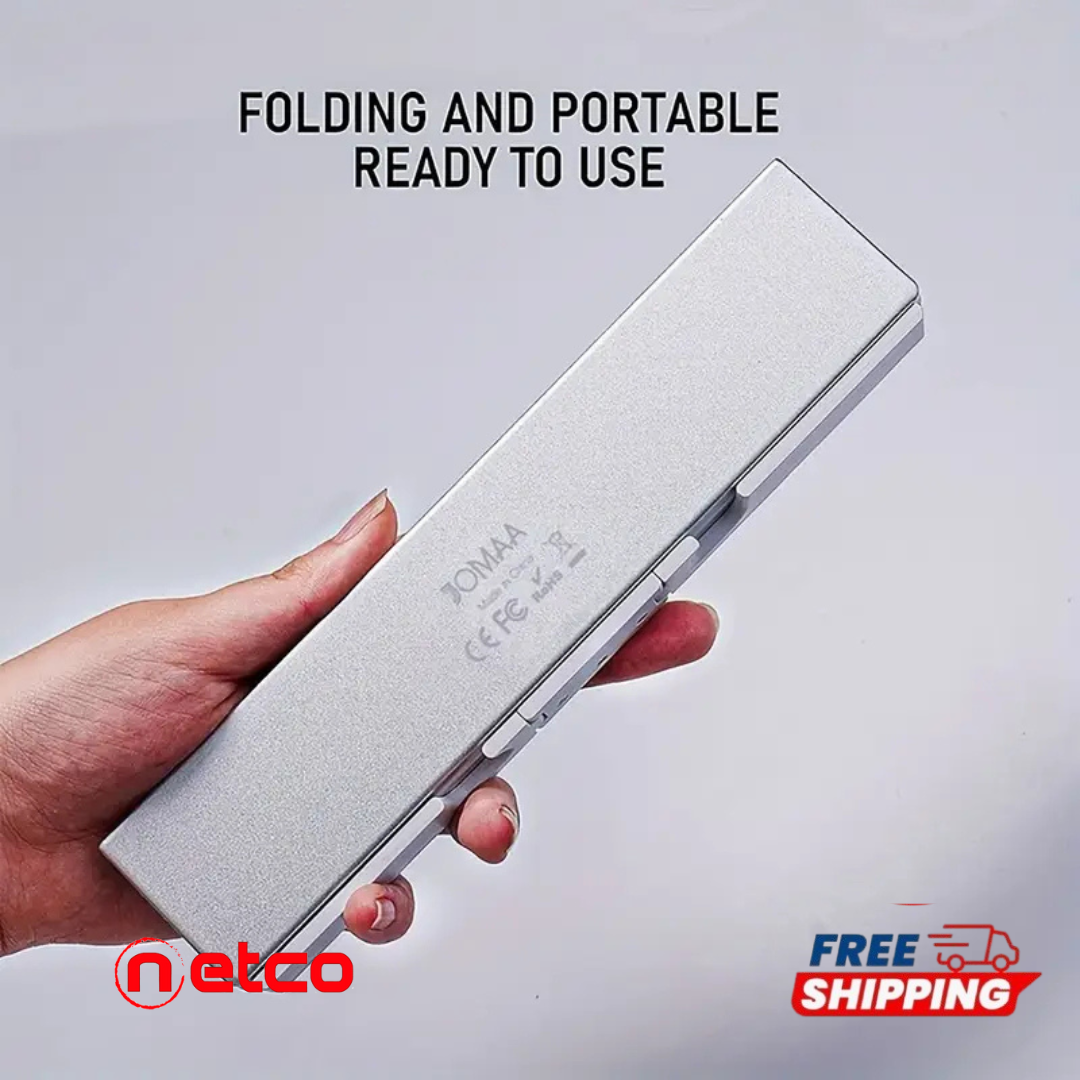 Mini Foldable Silent Keyboard  | USB Rechargeable & Portable — Perfect for iPad, Phone, and Travel ✈️