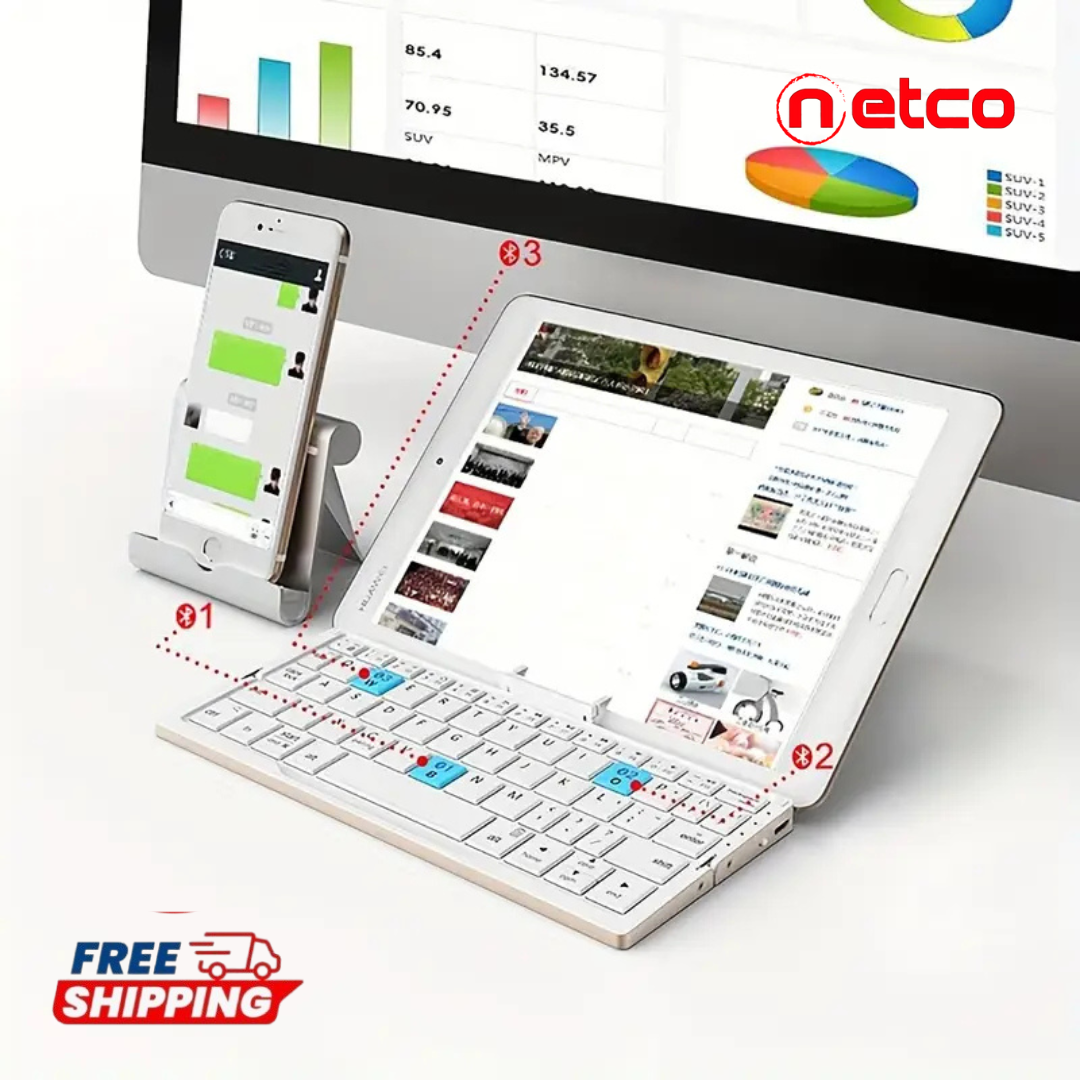 Mini Foldable Silent Keyboard  | USB Rechargeable & Portable — Perfect for iPad, Phone, and Travel ✈️