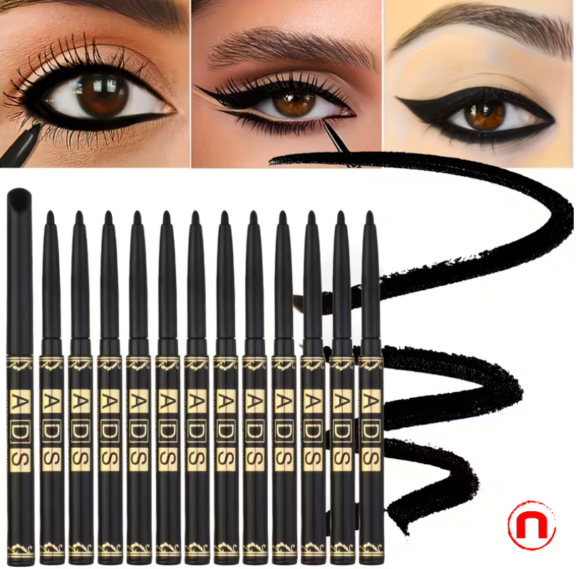 12-Piece Waterproof and Smudge-Proof Eyeliner Set