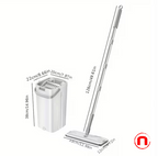 Hands-free floor mop with bucket, for wet and dry cleaning, ideal for bedroom, kitchen, living room and bathroom