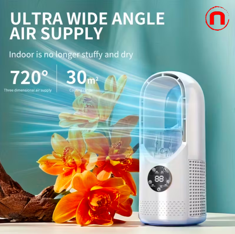 Portable Air Cooler USB Tower Fan Bladeless Desk Fan with Timer and Smart Shut-Off