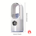 Portable Air Cooler USB Tower Fan Bladeless Desk Fan with Timer and Smart Shut-Off