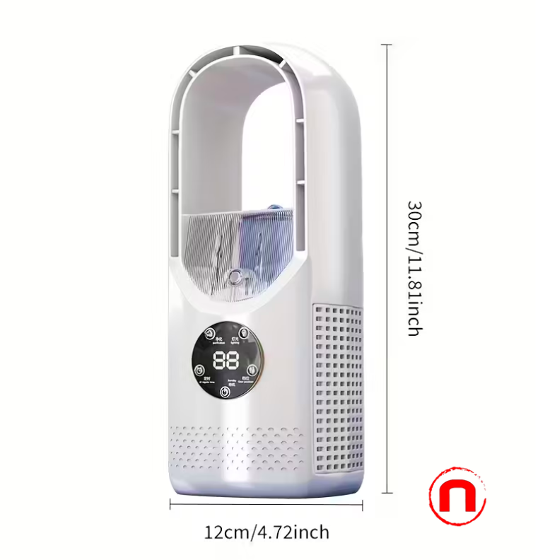 Portable Air Cooler USB Tower Fan Bladeless Desk Fan with Timer and Smart Shut-Off