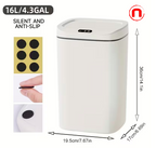 Smart Touchless Trash Can with Motion Sensor, Sealed Lid, and Odor Control Technology