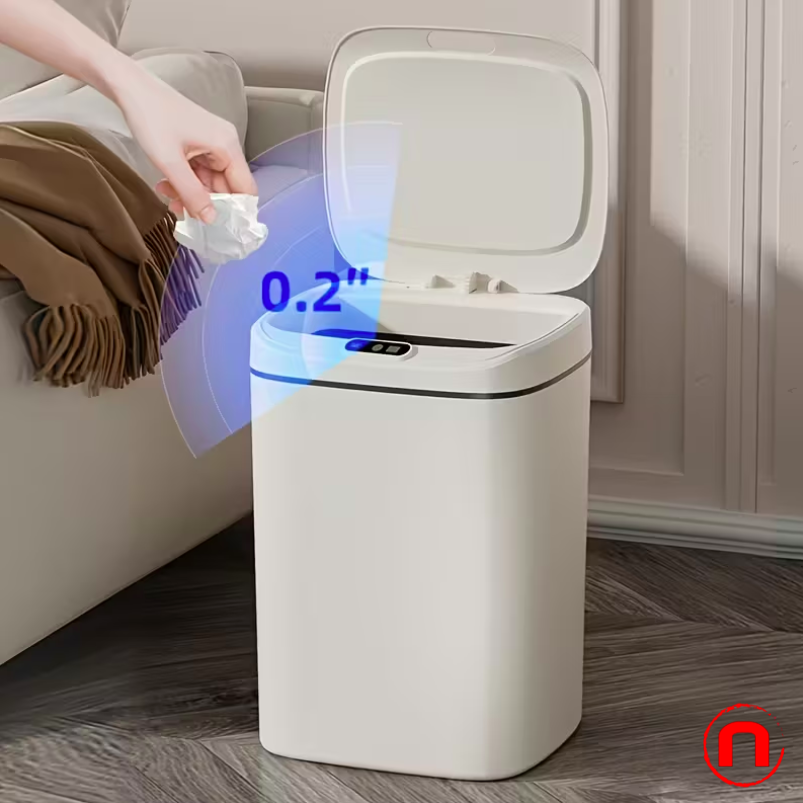 Smart Touchless Trash Can with Motion Sensor, Sealed Lid, and Odor Control Technology