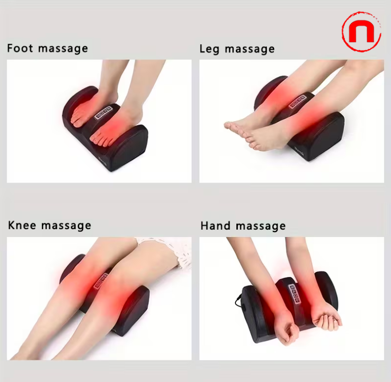Nuvrek Foot Massager for Circulation and Relaxation - Massage Machine with Heat