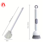 Juego de 3 cepillos lavaplatos resistentes con dispensador de detergente