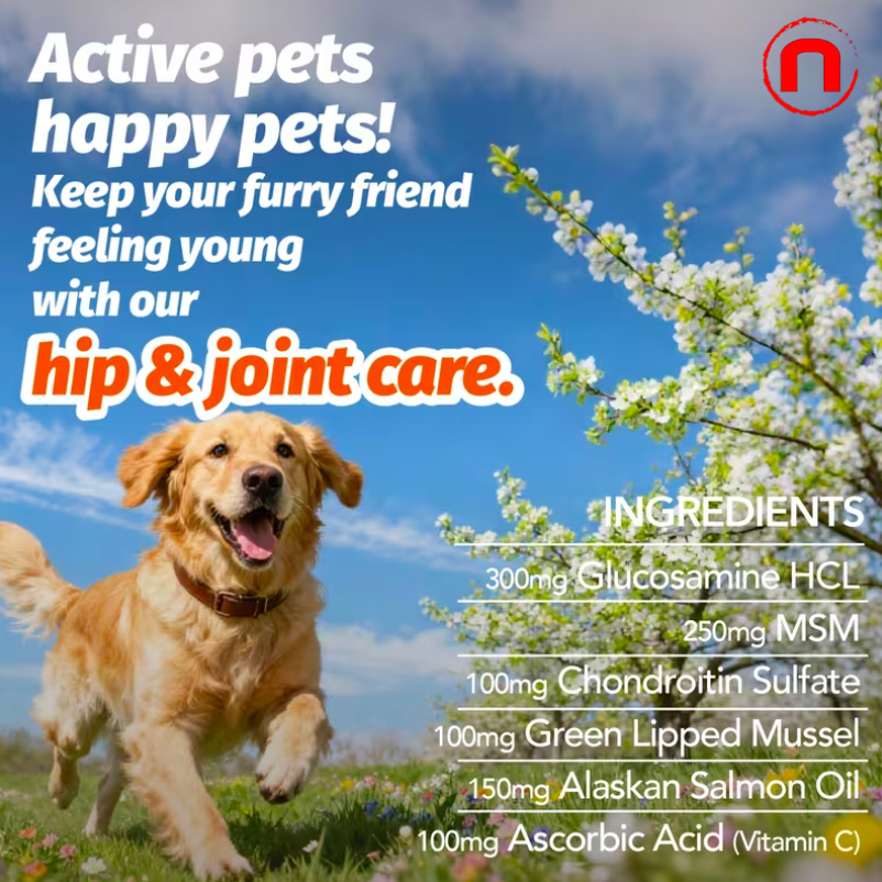 90 Soft Joint and Hip Biscuits for Dogs and Cats