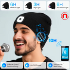 Knitted Hat with LED Lights, Knitted Hat, Musical Hat with Headphones