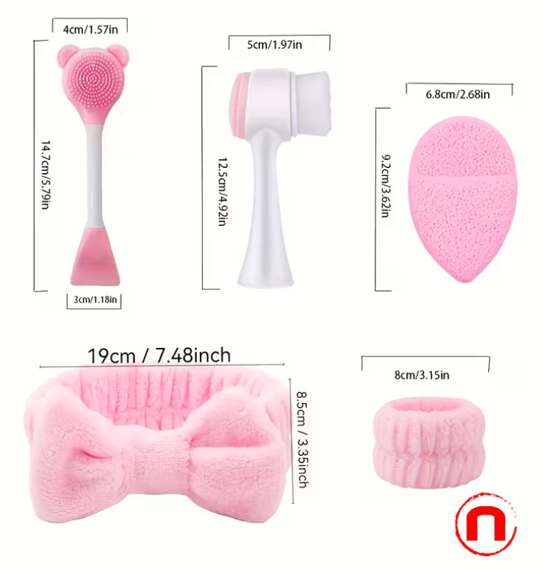 Set de 7 piezas para el cuidado facial, limpieza profunda