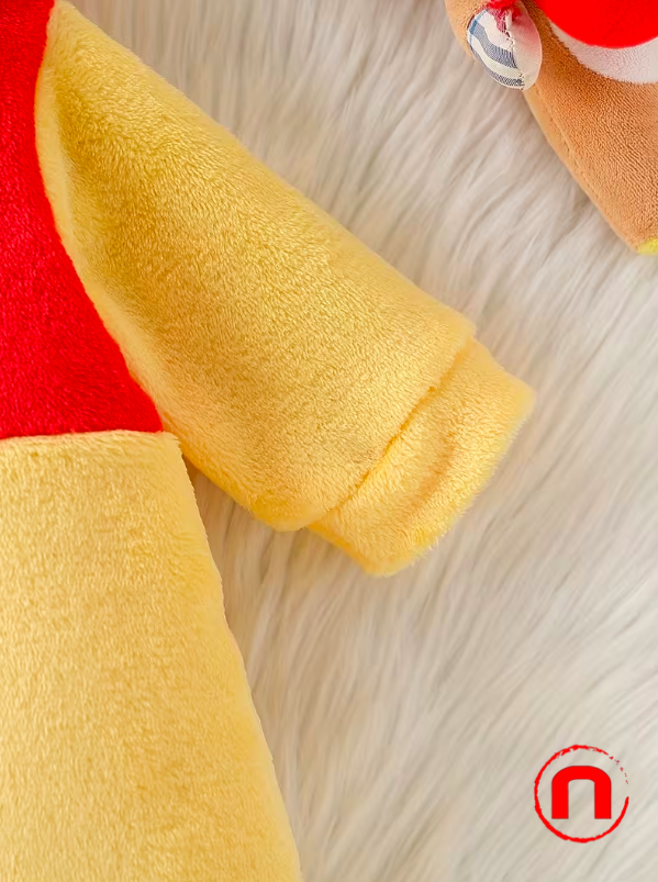Mono de invierno cálido con capucha de peluche para bebés niños y niñas