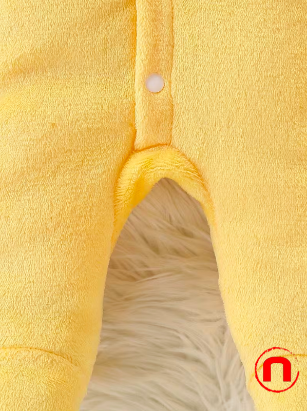 Mono de invierno cálido con capucha de peluche para bebés niños y niñas