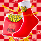1 Pair of Funny French Fries Socks