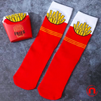 1 Pair of Funny French Fries Socks