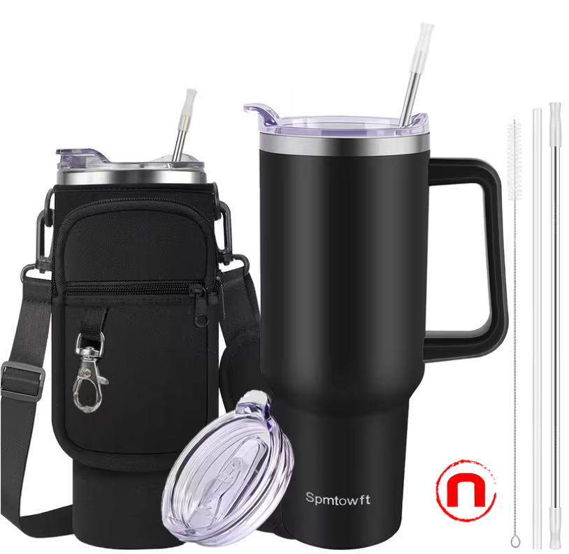 Vaso reutilizable de acero inoxidable con aislamiento al vacío
