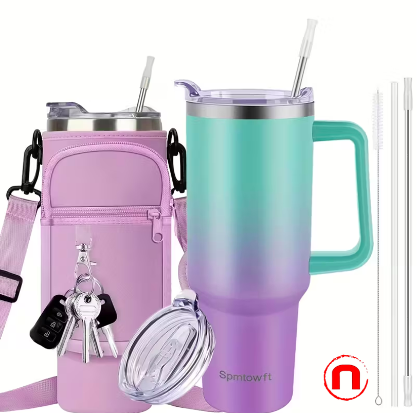 Vaso reutilizable de acero inoxidable con aislamiento al vacío