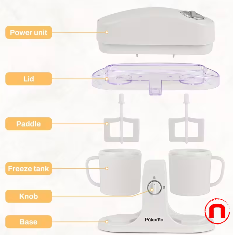 1 QT Home Ice Cream Maker - Perfect for Making Homemade Ice Cream