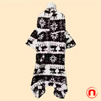 Christmas Reindeer Costume for Small Pets, One-Piece Plush Pajamas