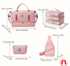 Juego de bolsas de viaje HengAi X de 4 piezas con compartimento para zapatos