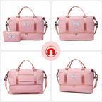Juego de bolsas de viaje HengAi X de 4 piezas con compartimento para zapatos