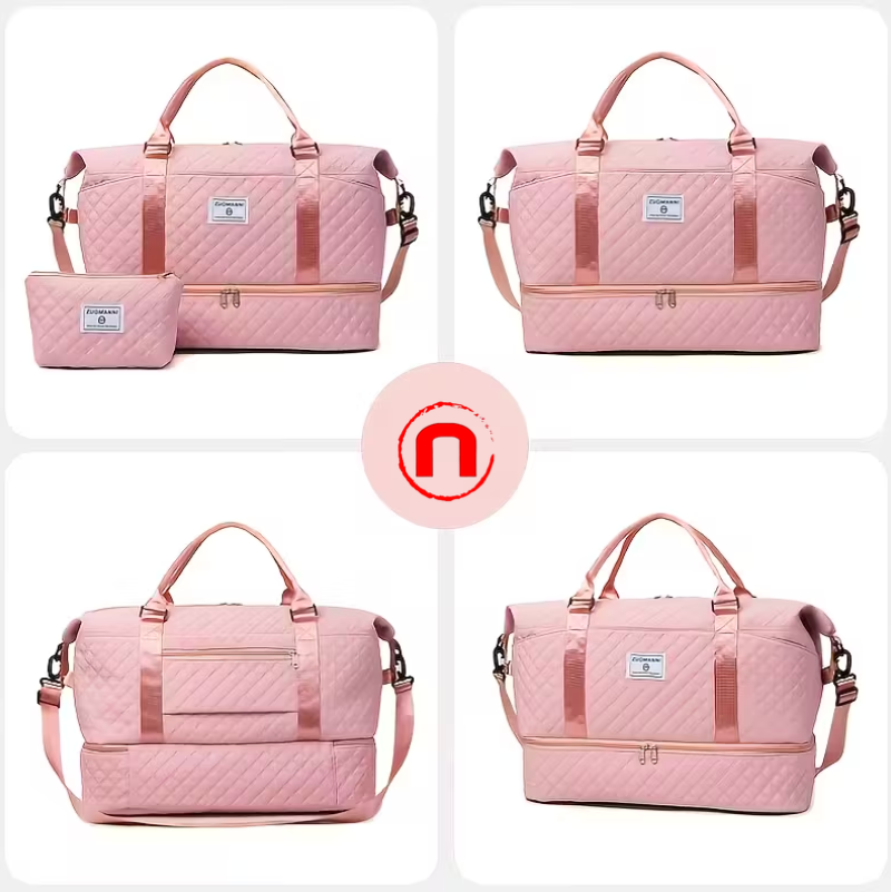 Juego de bolsas de viaje HengAi X de 4 piezas con compartimento para zapatos