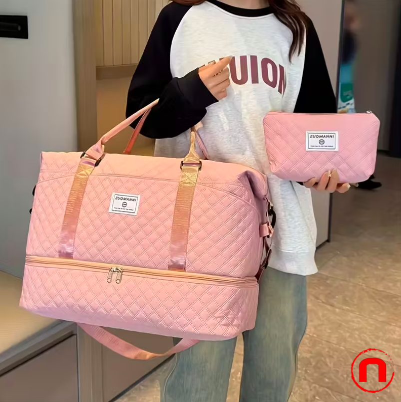 Juego de bolsas de viaje HengAi X de 4 piezas con compartimento para zapatos
