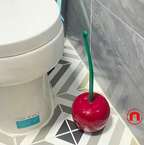 Creative Cherry-Shaped Toilet Brush with Holder