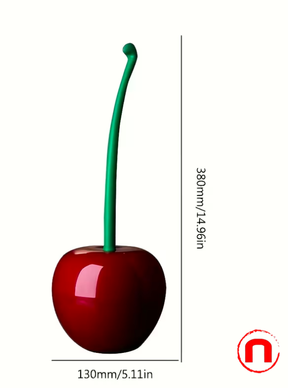 Creative Cherry-Shaped Toilet Brush with Holder