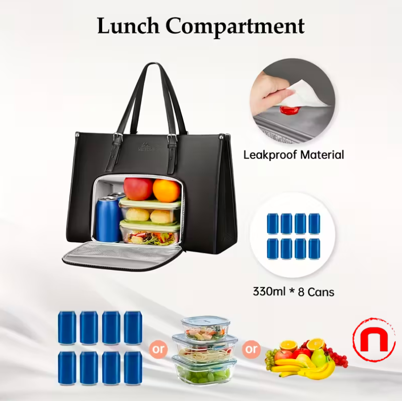 Bolso para portátil de mujer, bolso de mano para ordenador de 15,6 pulgadas