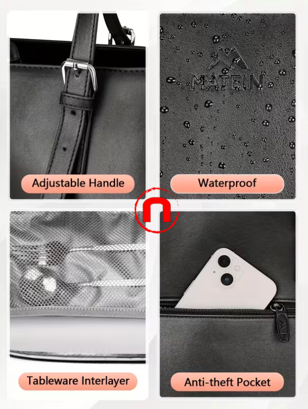 Bolso para portátil de mujer, bolso de mano para ordenador de 15,6 pulgadas