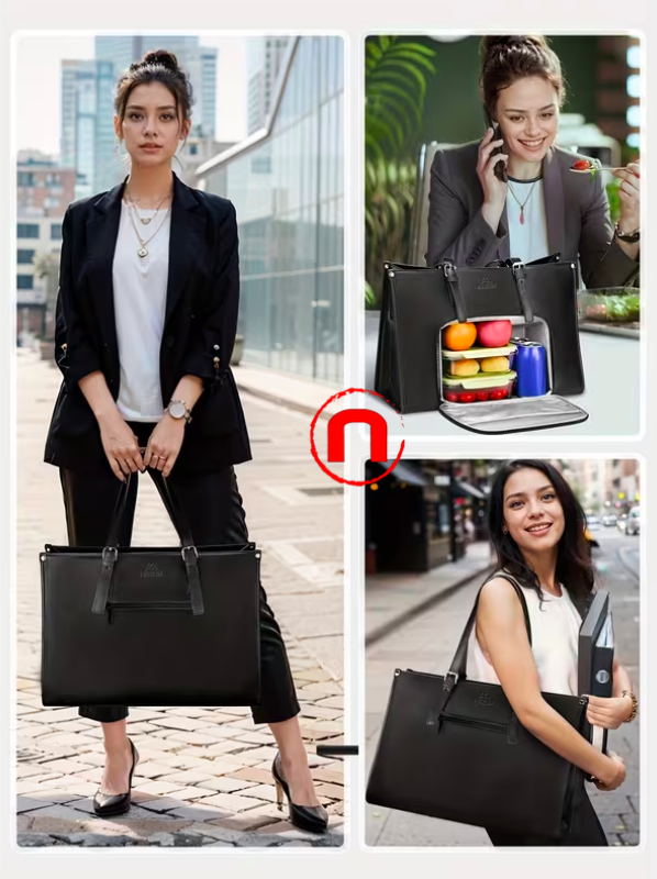 Bolso para portátil de mujer, bolso de mano para ordenador de 15,6 pulgadas