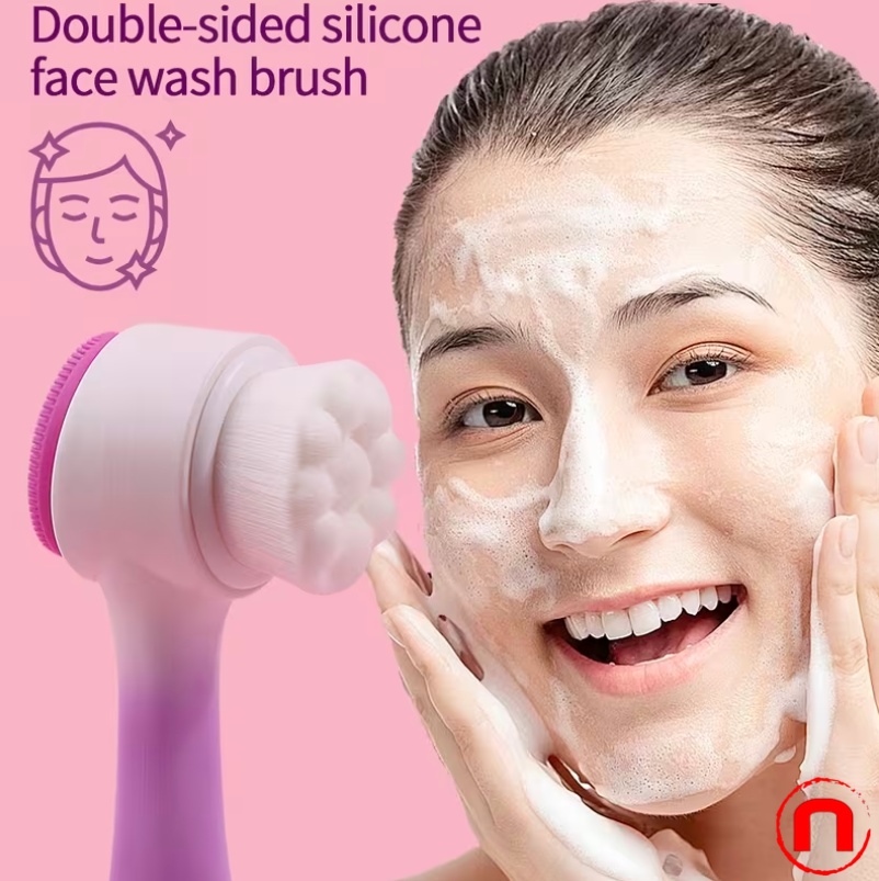 Double-Sided Manual Facial Brush Set and Headband