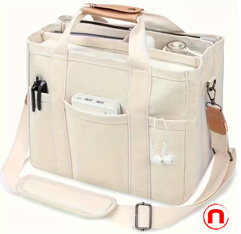 Shoulder bag with multiple pockets and large capacity