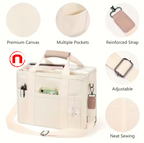 Shoulder bag with multiple pockets and large capacity